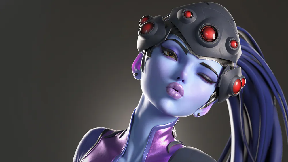 Wallpaper Widowmaker Art 828x1792