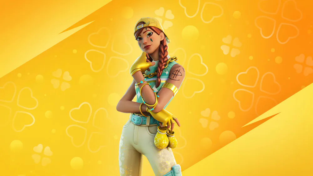 Wallpaper Aura Outfit Fortnite 2048x1152