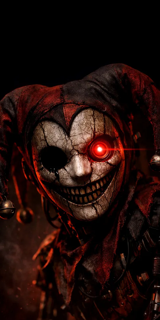 Phone wallpaper: A mechanical jester