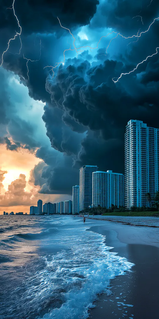 Phone wallpaper: Coastal storm