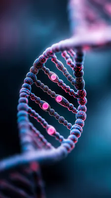 Helix, Molecule, Biology, Scientific Illustration, Macro, 3d, Rendering, Blue and Pink, AI Art