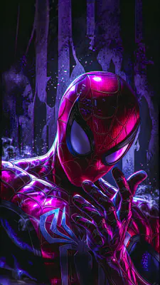 Marvel, Киберпанк, Комиксы, Супергерой, Маска, Фиолетовый, Темный, Amoled