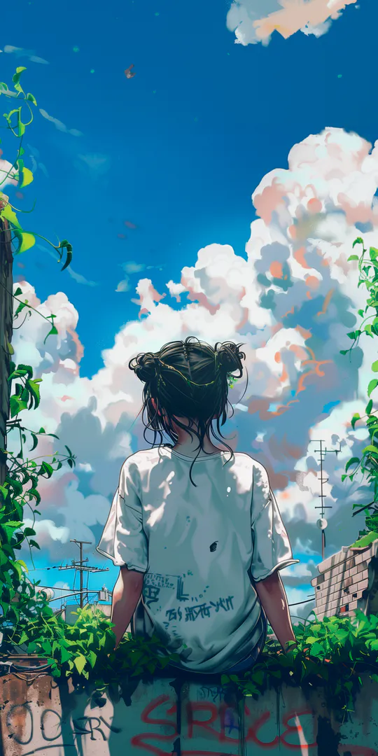 Шпалери на телефон: Тиша на даху