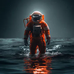 Астронавт во мхе