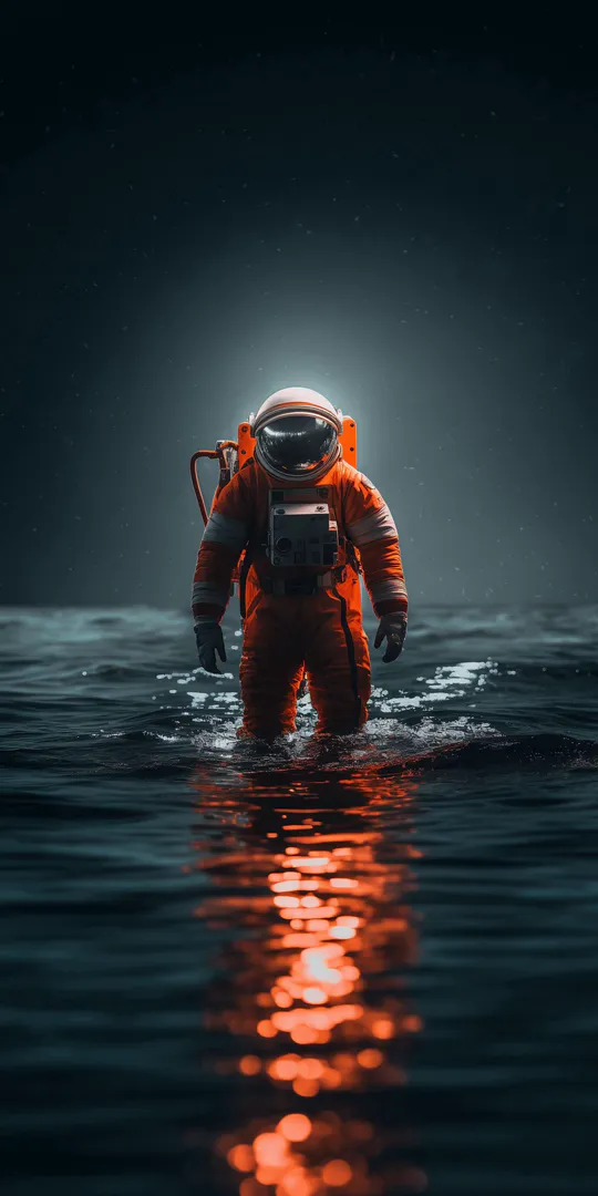 Phone wallpaper: Space traveler