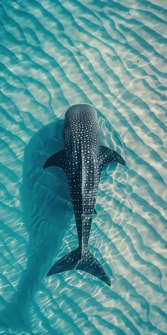 Шпалери на телефон: Китова акула зверху