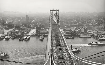 Мост, Ретро, Корабль, Нью-йорк, Сша, 1903-й год