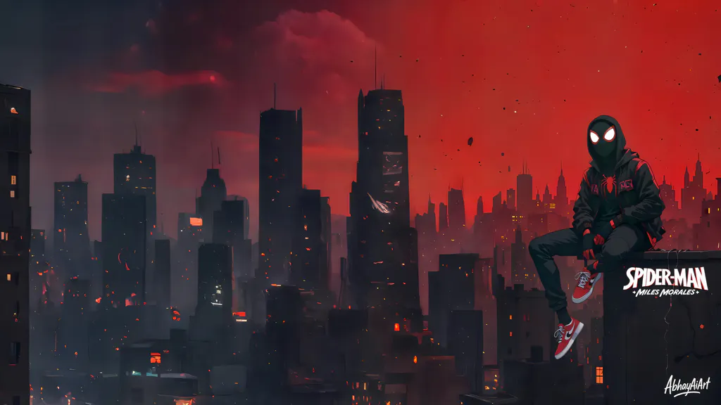 Обои на рабочий стол: Ночь из Miles Morales