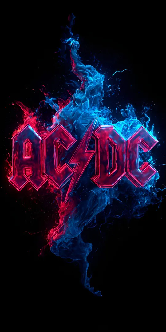 Обои на телефон: AC/DC в огне