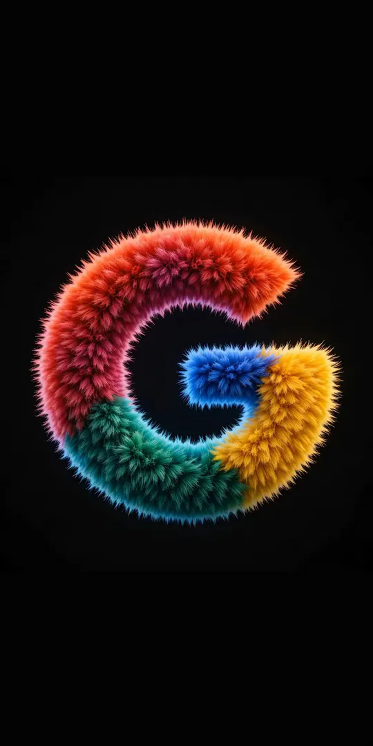 Обои на телефон: Пушистый логотип Google