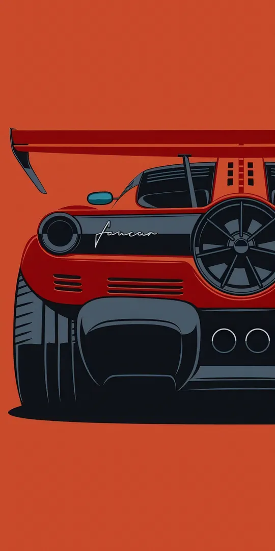 Phone wallpaper: Red sports car