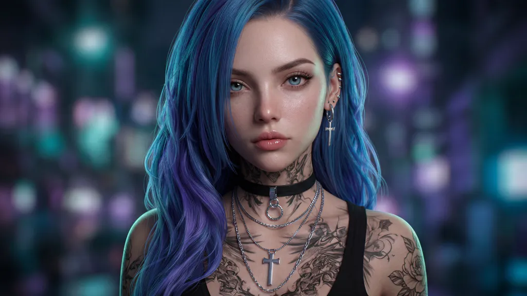 Desktop wallpaper: Tattooed Girl