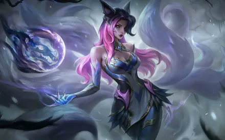 Ahri, League of Legends, LoL, Art, Skin, Game