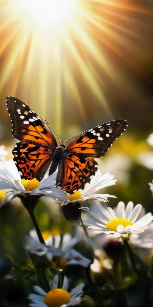Phone wallpaper: Butterfly in the sun
