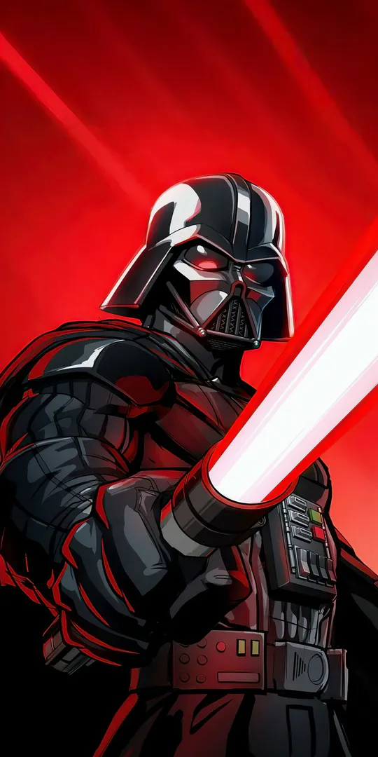 Обои на телефон: Darth Vader на красном