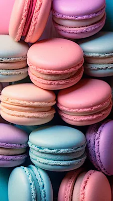 Dessert, Pastries, Macaroons, Colored