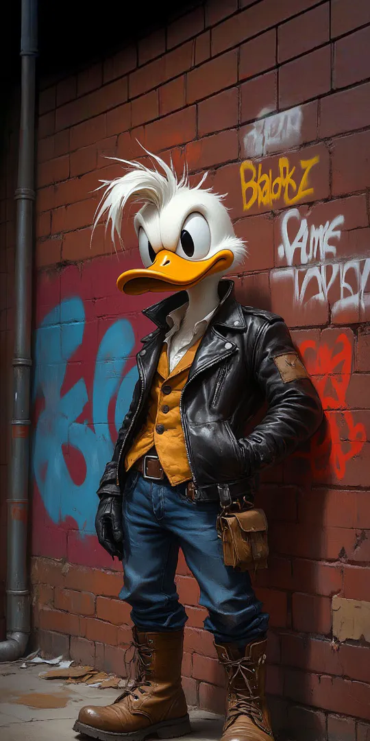 Phone wallpaper: A duck in the skin