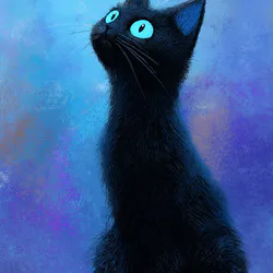 Cat in neon