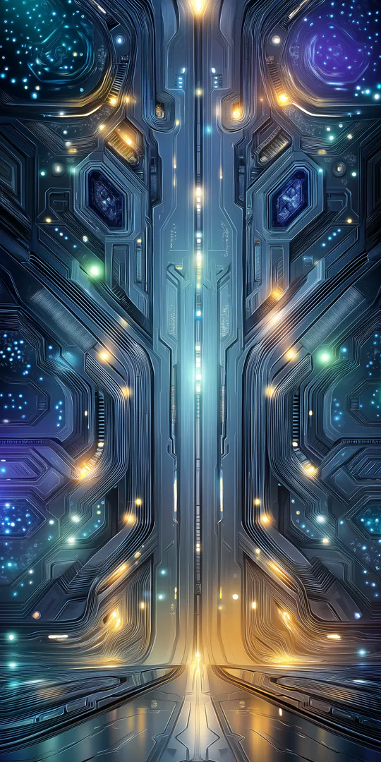 Phone wallpaper: Futuristic light core