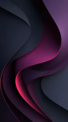 Abstraction, Neon Waves, Purple, Crimson, Dark Tones, Smooth Shapes, 3D Rendering