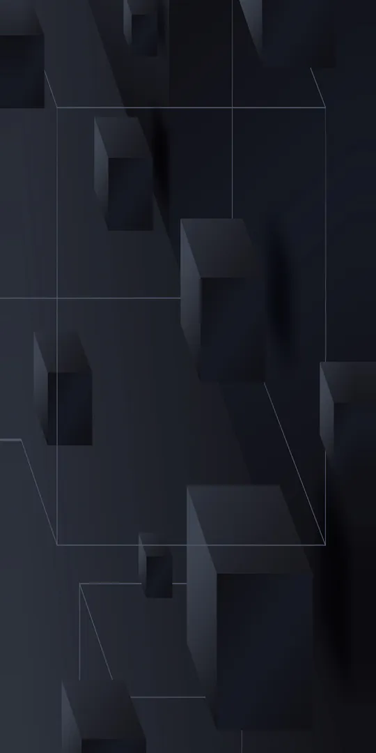 Phone wallpaper: Dark abstraction with cubes