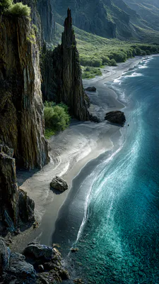 Stones, Blue Water, Rocky Beach, Top View