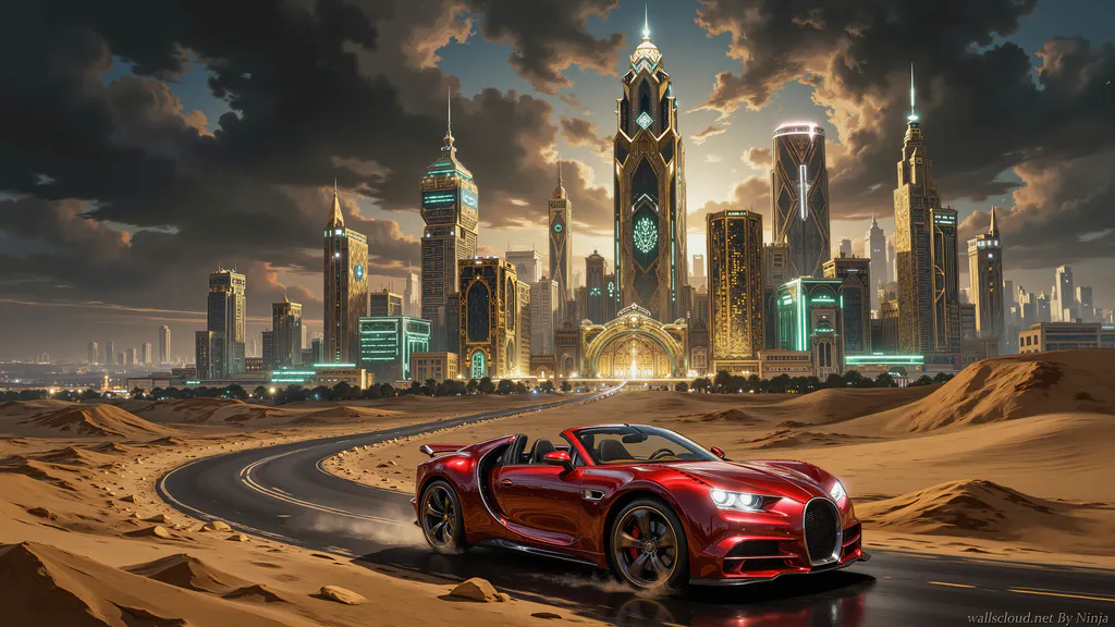 Обои на рабочий стол: Город в Пустыне