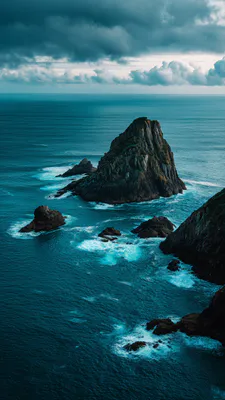 Ocean, Rock, Island, Landscape, Coast, Rocky Island, Nature