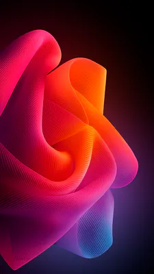 Abstraction, 3d, Gradient, Neon, Lines, Waves, Pink, Orange, Purple, Dark Background