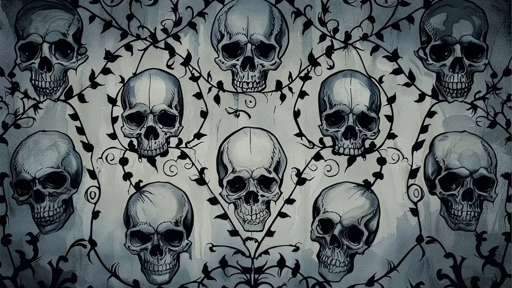 Обои на рабочий стол: Гирлянды из черепочков