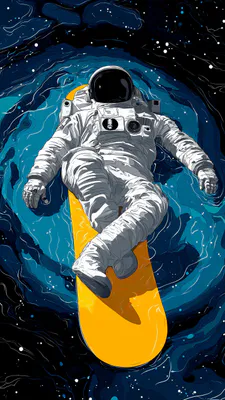 Астронавт, Космос, Галактика, Звезды, Космическое пространство, Скафандр, Космический серфинг, Космическая иллюстрация, Фантастика, Sci-fi, Вселенная, Космическое путешествие, Космический фон, Абстрактный космос, Ночное небо, Цифровое искусство, Иллюстрац
