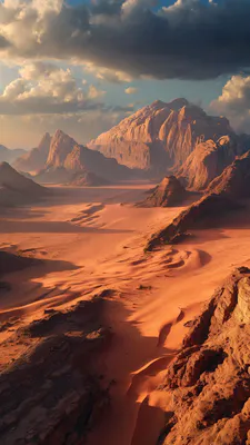 Пустыня, Дюны, Песок, Скалы, Пустынный пейзаж, Desert, Sand Dunes, Landscape, Природа