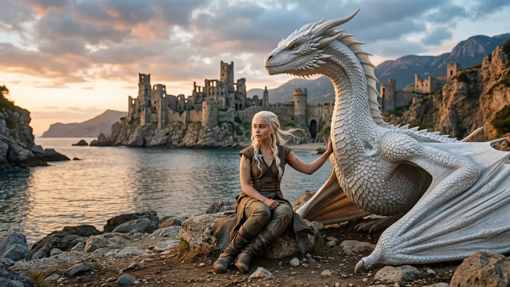 Обои на рабочий стол: Дайнерис и дракл