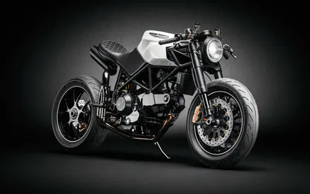 Ducati Custom Café Fighter, Мотоцикл, Темный, Фон