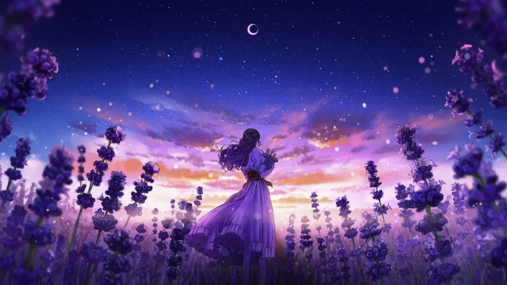 Обои на рабочий стол: Лавандовые сумерки