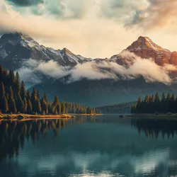 Рассвет в канадских Скалистых горах