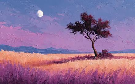 Wood, Field, Landscape, Evening, Nature