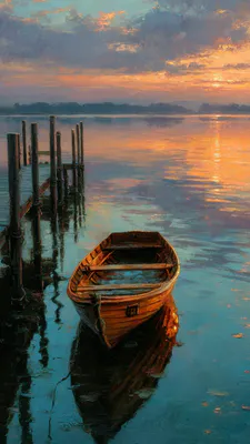 Boat, Sunset, Lake, Evening, Bridge