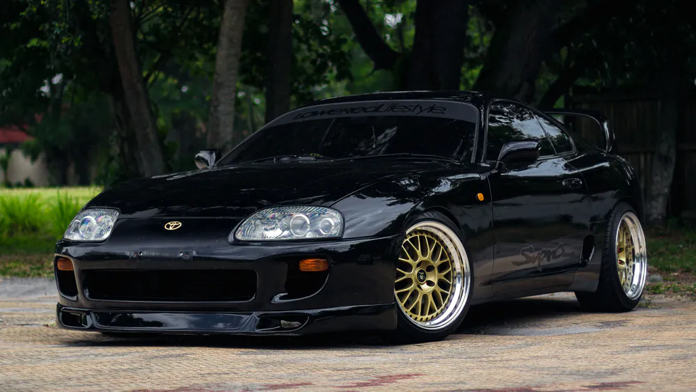 Wallpaper Toyota Supra Black 3440x1440