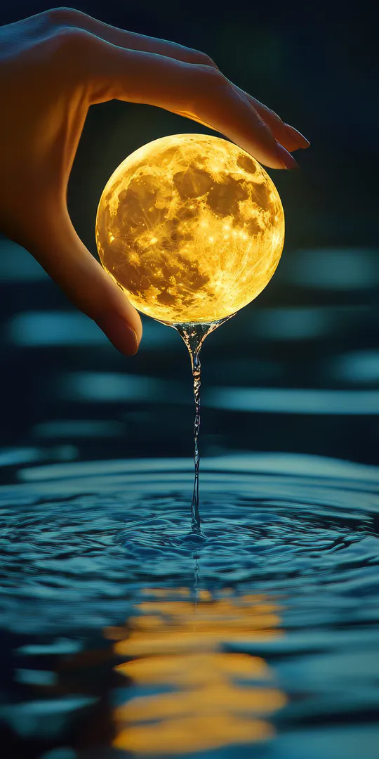 Phone wallpaper: Moon in your hand