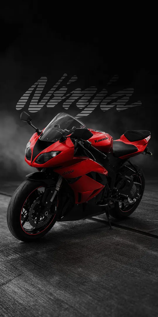 Обои на телефон: Кавасаки Ниндзя Красный