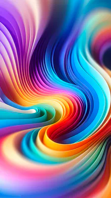 Rainbow, Waves, Gradient, Color, Ribbons, Wallpaper, Rendering
