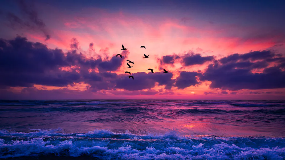 Обои Зарево 2560x1080