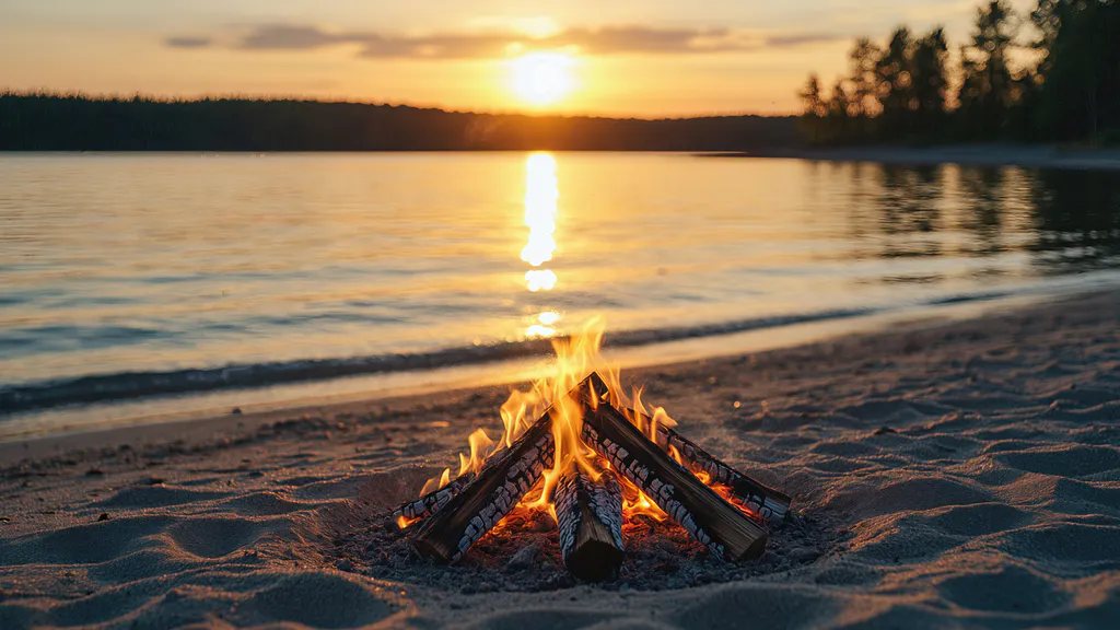 Обои на рабочий стол: Костер