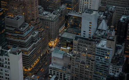 Город, Архитектура, Ночь, Здания, Урбанистика