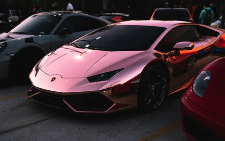 Lamborghini Aventador, Розовый, Спорткар