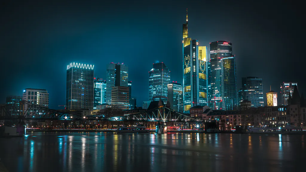 Шпалери для робочого столу: Нічний Frankfurt