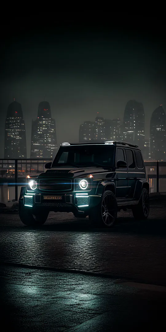 Шпалери на телефон: Нічний Mercedes Benz G Class