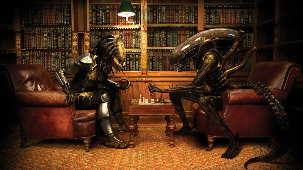 Wallpaper Alien Vs Predator Chess Game 1280x1024