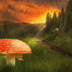 Олень в лесу